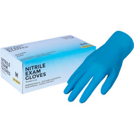 Exam Rated Nitrile Disposable Gloves 4 MIL Blue Medium 100/Box CD-10001-M