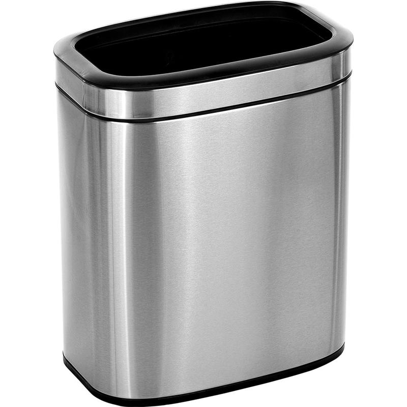Trash Cans & Recycling Containers, Type: Trash Can , Container Shape: Round , Material: Stainless Steel/Plastic , Finish: Smooth  MPN:ALP470-20L