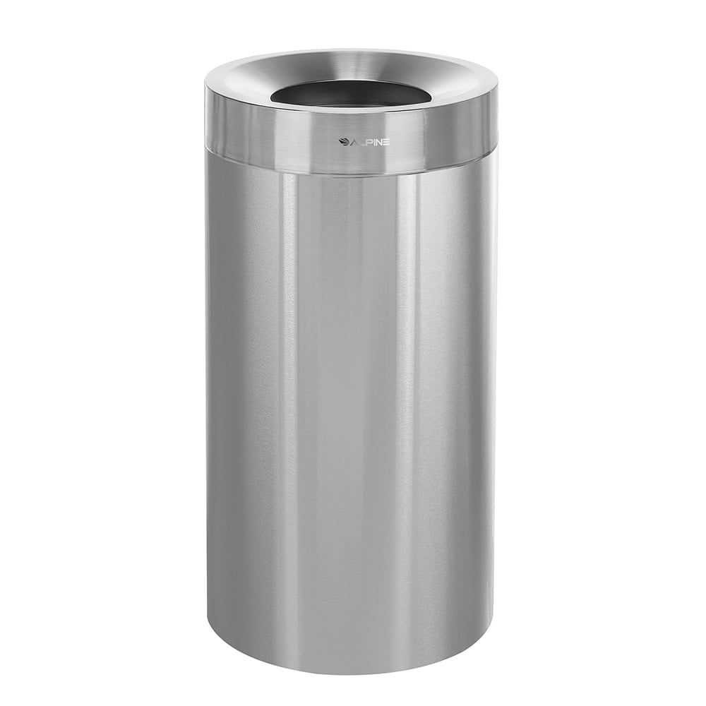 Trash Cans & Recycling Containers, Type: Trash Can , Container Shape: Round , Material: 201 Stainless Steel , Finish: Smooth  MPN:ALP475-27