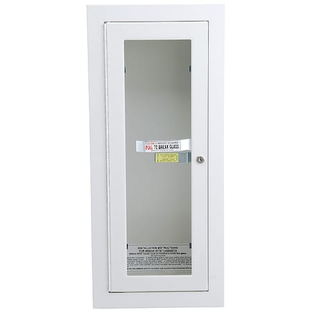Fire Extinguisher Cabinet, Semi Recessed, 26 3/4 in Height, 10 lb MPN:7022-B
