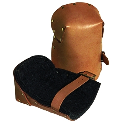 Natural Pro Leather Kneepads w/Buckle Fa MPN:30903