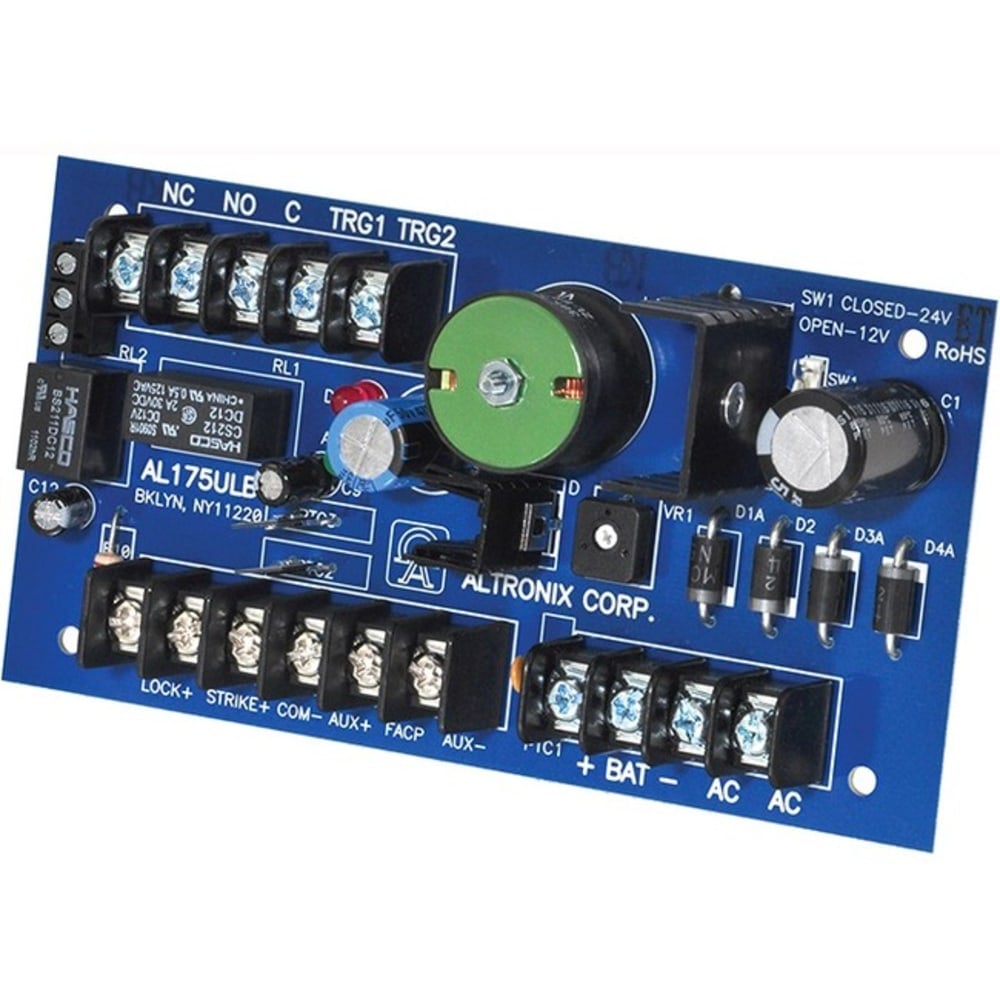 Altronix AL175ULB Proprietary Power Supply - Wall Mount - 24 V AC Input - 12 V DC, 24 V DC Output - 1 +12V Rails MPN:AL175ULB