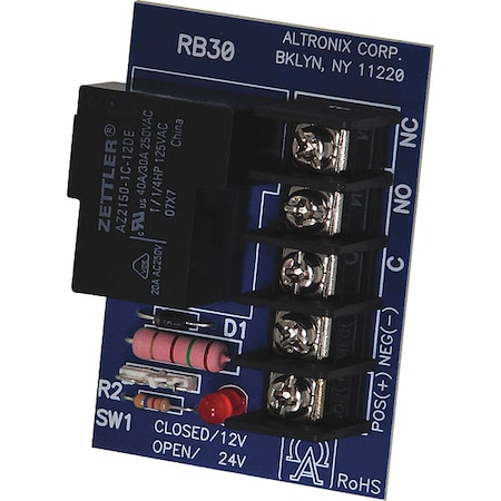 Relay Module Heavy Load 12/24V 95Ma SPDT, Relay, - MPN:RB30