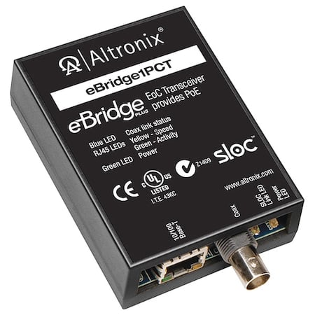 PoE Transceiver, 1 Cam. Input, 2-1/2