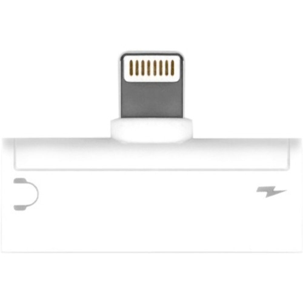 Aluratek Lightning + 3.5 mm Adapter For iPhone/iPad - 1 x LightningMale - 1 x Lightning Female, 1 x Mini-phone Stereo Audio Female - ADLA01F MPN:ADLA01F