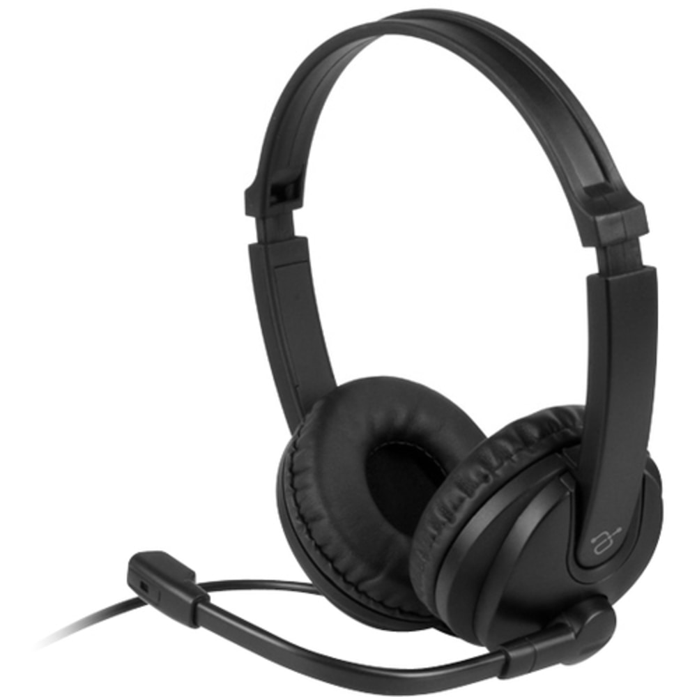 Aluratek AWHU02FB Headset - Stereo - USB - Wired - Over-the-head - Binaural - Ear-cup - 6.92 ft Cable - Noise Cancelling Microphone MPN:AWHU02FB