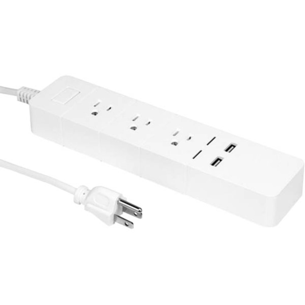 Aluratek 3-Outlet Surge Suppressor/Protector - 3 x AC Power, 2 x USB MPN:ASHPS05F