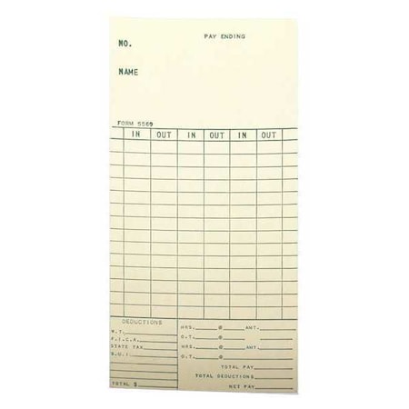 Time Cards 250 Each MPN:AMA-556950