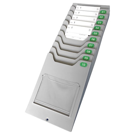 Time Card Rack, GRAY, 16.14in H MPN:TCR-100000
