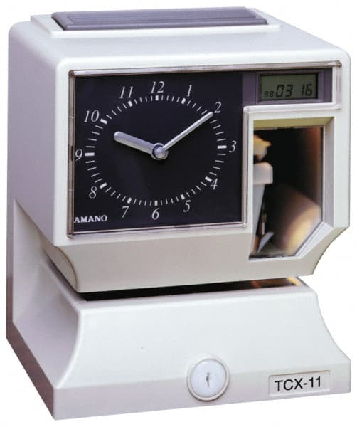 110 VAC, Dial,Digital Plastic Manual and Automatic Time Clock and Recorder MPN:TCX-11/5477