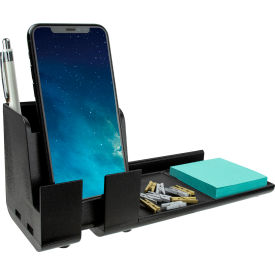 Bostitch Office Konnect™ Desk Organizer Power Base with Phone Stand Black KT2-BASEPHONE-BLK
