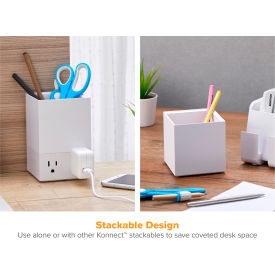 Bostitch Office Konnect™ Stackable Pencil Cup 2-Pack White KT2-TLCUPKIT-WHT