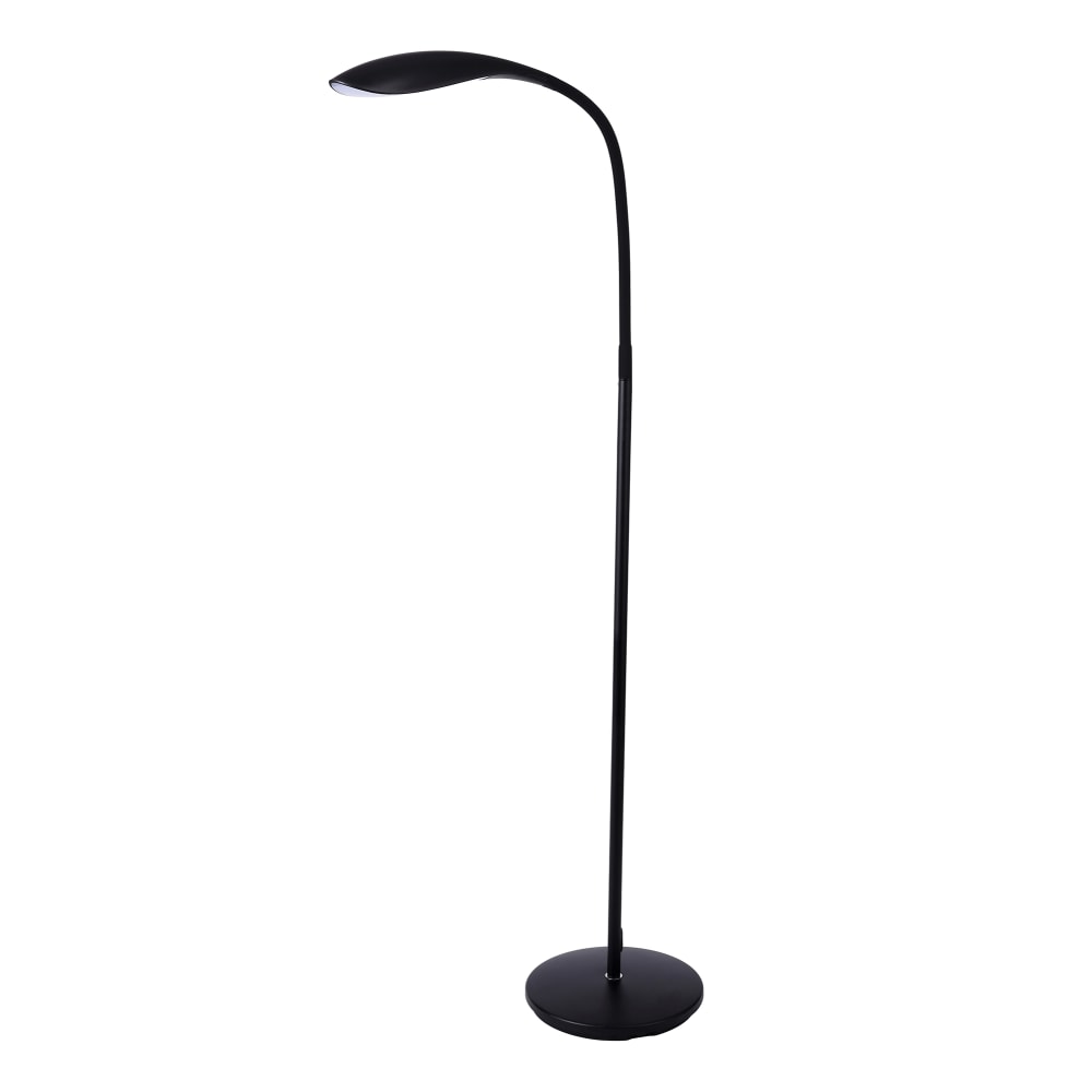 Bostitch Gooseneck LED Floor Lamp, 72inH, Black MPN:VLED1502-BKF