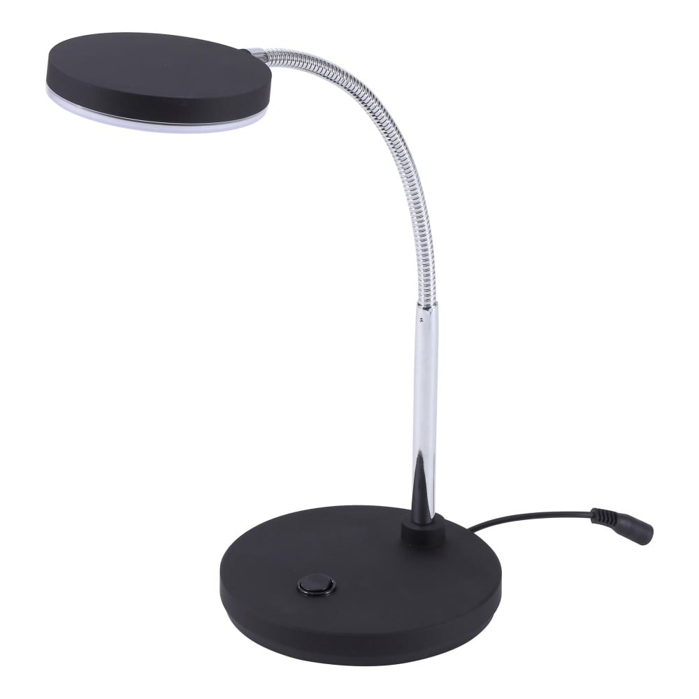 Bostitch Metal Gooseneck LED Desk Lamp, 9-7/16inH, Black MPN:VLED1800BK