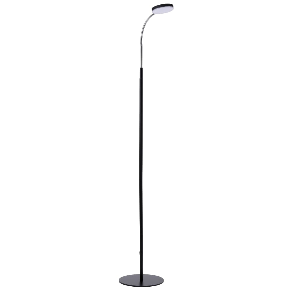 Bostitch Gooseneck LED Floor Lamp, 52inH, Black MPN:VLED1800F-BLK-BOS