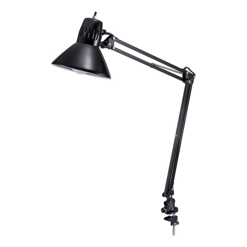 Bostitch Swing Arm LED Desk Lamp With Clamp, 36inH, Black MPN:VLF100