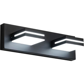 Amax® LED Square Vanity Light 15W 650 Lumens Metal Black 3CCT-VL2BLK