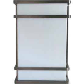 Amax® LED Square Wall Sconce 15W 120V Brushed Nickel Finish LED-WS15BN-SQ