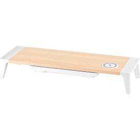 Bostitch® Konnect™ Adjustable Monitor Riser with Drawer & Cell Phone Stand White KT2-STANDX-WHT