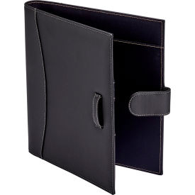 Lockermate® by Bostitch® Executive Faux Leather Portfolio Folder Black 92875