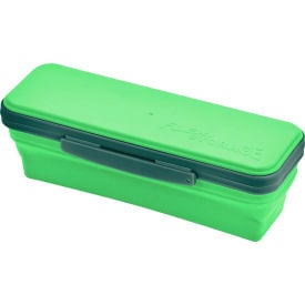 Lockermate® by Bostitch® Small Flexi Storage Box with Lid Collapsible Design Green 23122-GR25