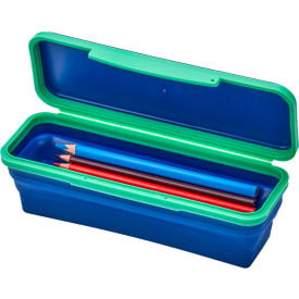 Lockermate® by Bostitch® Small Flexi Storage Pencil Box Navy/Green 23122-NV23
