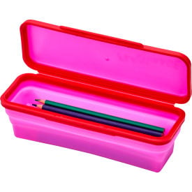 Lockermate® by Bostitch® Small Flexi Storage Pencil Box Pink/Red 23122-PK23