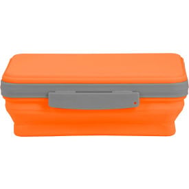 Lockermate® by Bostitch® Flexi Storage Box with Lid Collapsible Design Orange 23124-OG21-DM