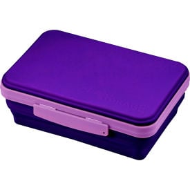 Lockermate® by Bostitch® Flexi Storage Box Folding Collapsible & Adjustable Purple 23135