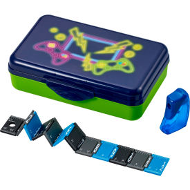 Lockermate® by Bostitch® Pencil Box Kit Includes Ruler & Sharpener Blue Gaming Design 24416-KIT-GM