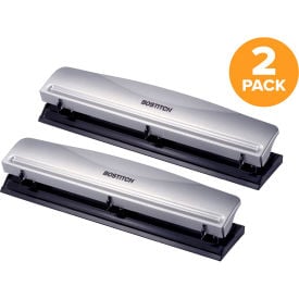 Bostitch® Office Premium 3-Hole Punch 12 Sheet Capacity Silver 2/Pack HP12-2PK
