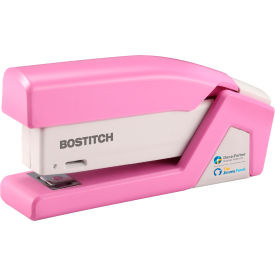 Bostitch® InCourage™ Spring-Powered Compact Stapler 20 Sheet Capacity Pink/White 1588
