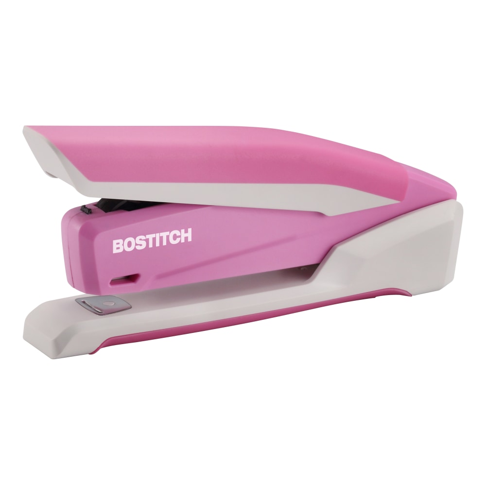Bostitch InCourage Spring-Powered Desktop Stapler With Antimicrobial Protection, 20 Sheets Capacity, Pink/White (Min Order Qty 5) MPN:1188