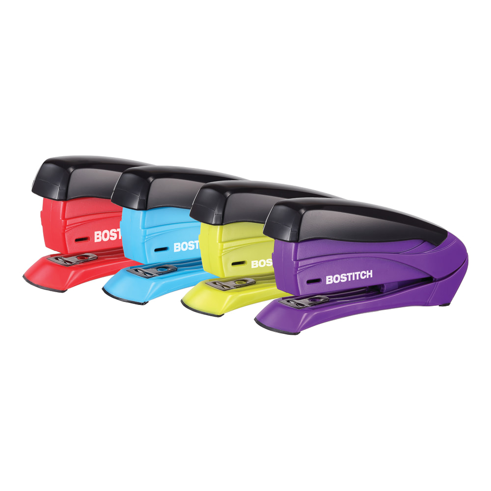 Bostitch Inspire Spring-Powered Compact Stapler, 15 Sheet Capacity, Assorted Colors (Min Order Qty 6) MPN:1491