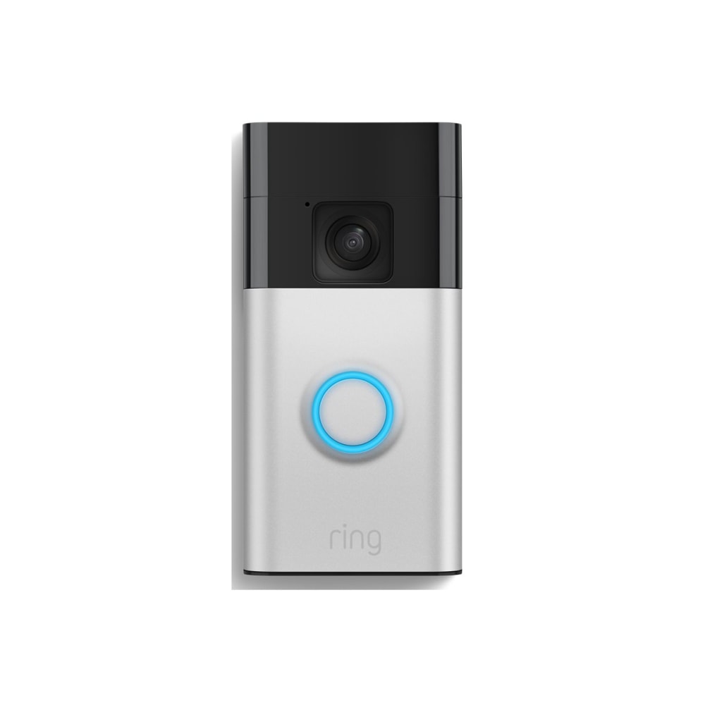 Ring Battery Video Doorbell - Smart doorbell - with camera - wireless - 802.11b/g/n - 2.4 Ghz - satin nickel MPN:B0BZWRSRWV