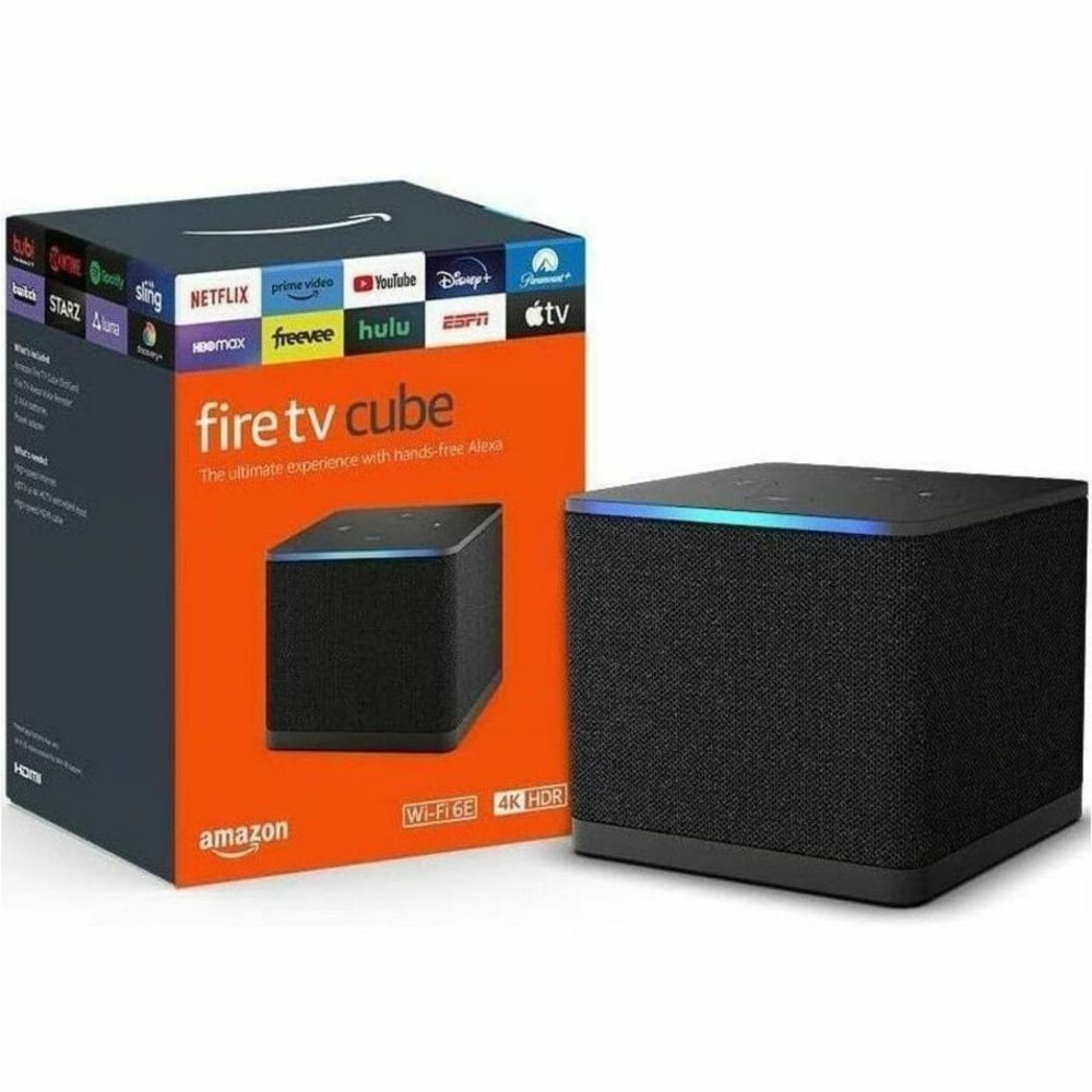 Amazon Fire TV Cube Network Audio/Video Player - 2 GB/16 GB - 2nd Gen - Wireless LAN - Black - Alexa - B09BZZ3MM7 MPN:B09BZZ3MM7