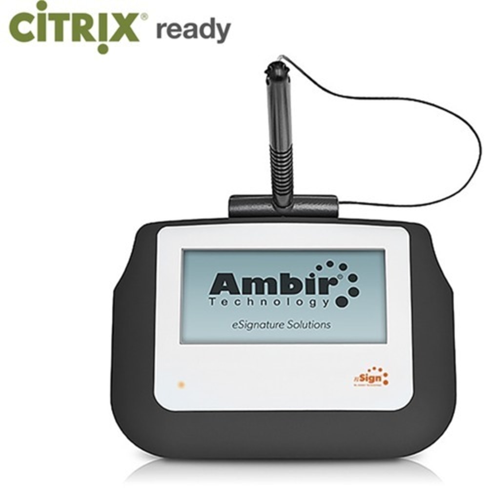 Ambir nSign 110 - Signature terminal w/ LCD display - wired - USB MPN:SP110-RDP