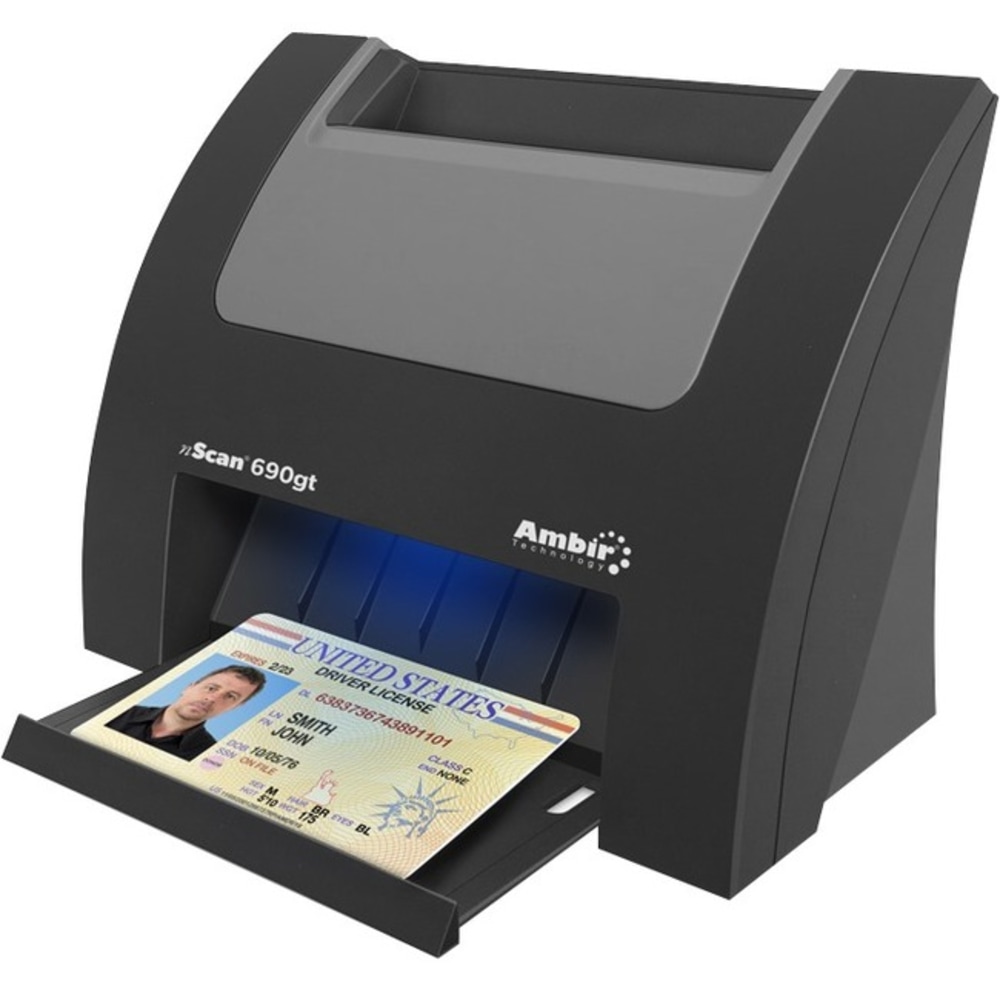 Ambir nScan 690gt - Card scanner - 2 x Contact Image Sensor (CIS) - Duplex - - 600 dpi - USB 2.0 MPN:DS690GT-AS