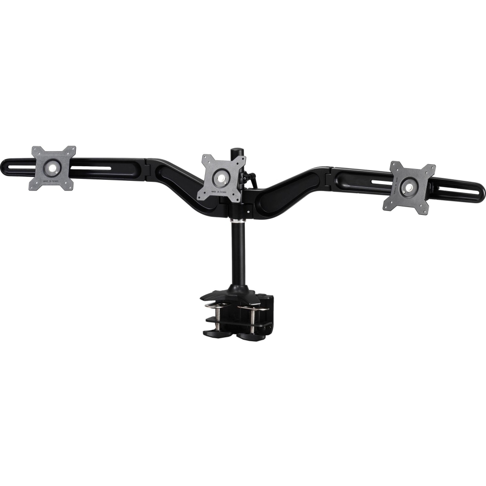 Amer Mounts Clamp Based Triple Monitor Mount for three 15in-24in LCD/LED Flat Panel Screens - AMR3C MPN:AMR3C
