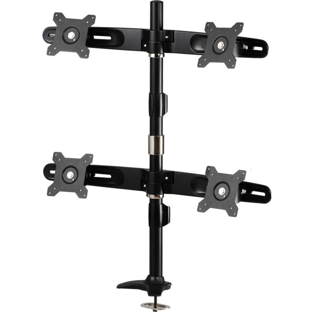 Amer Mounts Quad Monitor Grommet Mount Supports Flat Panel Sizes 15in to 24in AMR4P MPN:AMR4P