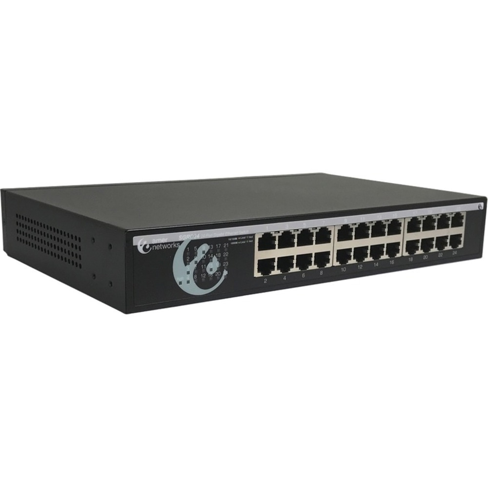 Amer SGRD24 Ethernet Switch, 24 Ports, Gigabit Ethernet, Fast Ethernet, 10/100/1000Base-T MPN:SGRD24