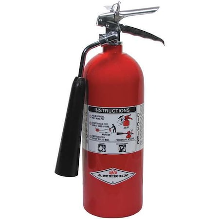 Fire Extinguisher, 5 lb Capacity, Class BC, UL Rating5B:C, Carbon Dioxide 10 sec, Discharge Time: MPN:27774