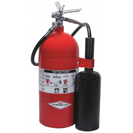 Fire Extinguisher, 10 lb Capacity, Class BC, UL Rating10B:C, Carbon Dioxide 10 sec, Discharge Time: MPN:330