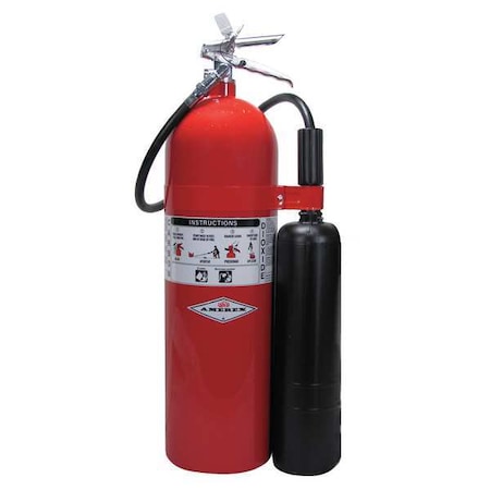 Fire Extinguisher, 15 lb Capacity, Class BC, UL Rating10B:C, Carbon Dioxide MPN:331