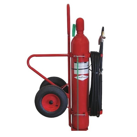 Wheeled Fire Extinguisher, 50 lb Capacity, Class BC, UL Rating20B:C, Carbon Dioxide MPN:333