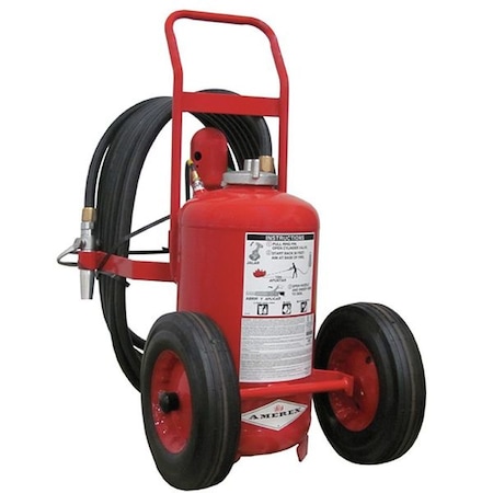 Wheeled Fire Extinguisher, 125 lb Capacity, Class ABC, UL Rating40A:240B:C, Monoammonium Phosphate MPN:450