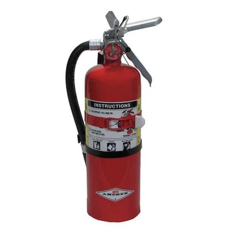 Fire Extinguisher, 5 lb Capacity, Class ABC, UL Rating3A:40B:C, Monoammonium Phosphate MPN:B402T