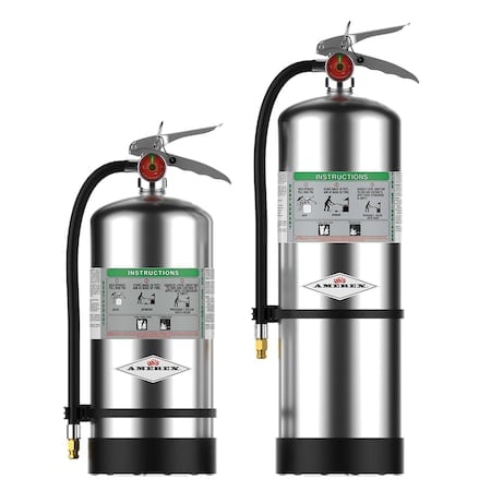 Fire Extinguisher, 6 L Capacity, Class K, UL Rating2A:K, Potassium Citrate/Acetate MPN:C260