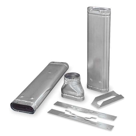 Vent Kit, 4 in Oval, Venting For Gas Heaters, Vertical MPN:40VK