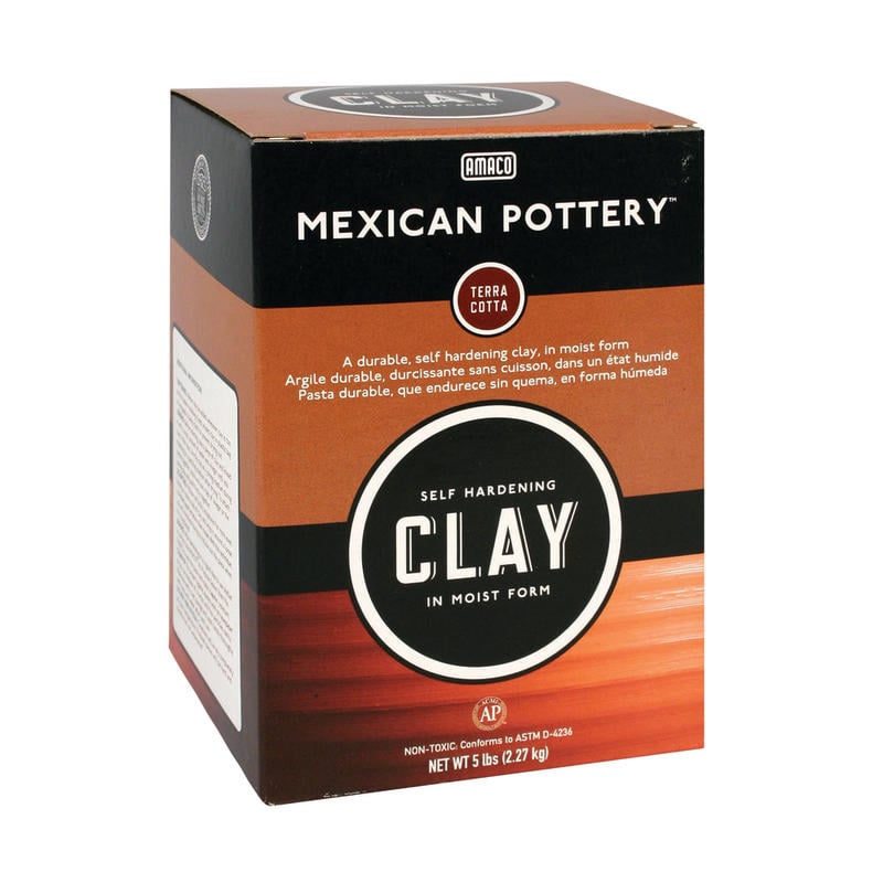 AMACO Mexican Pottery Self-Hardening Clay, 5 Lb, Terra Cotta MPN:AMA48652C